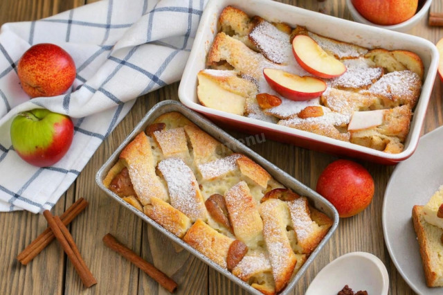 Запеканка из черствого белого хлеба