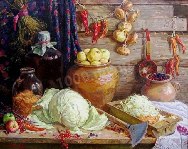 Сладкая квашеная капуста с яблоками