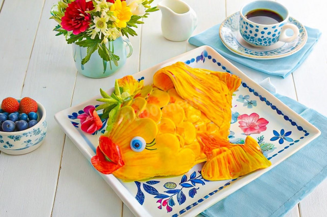 Торт Рыба из мастики