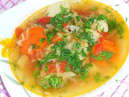 Дачный суп овощной