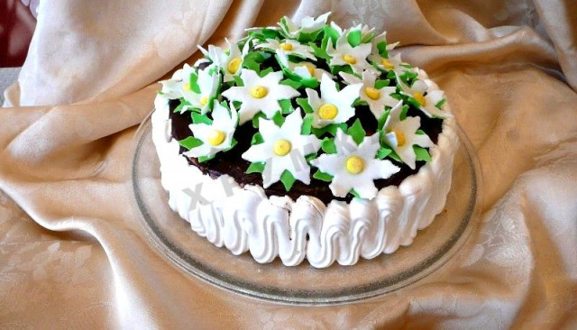 Торт Невеста с цветами йогуртовый