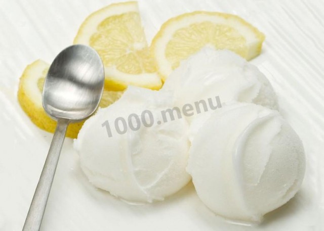Лимонное мороженое домашнее