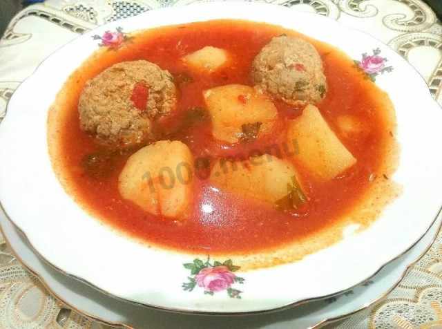 Турецкий суп Измир Кефте