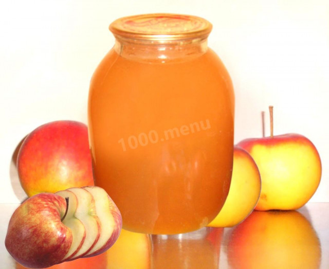 Сок яблочный на зиму с медом