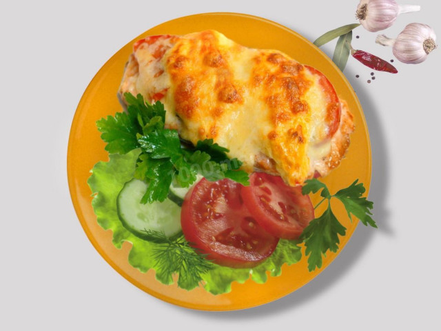 Филе трески в духовке с сыром и помидорами