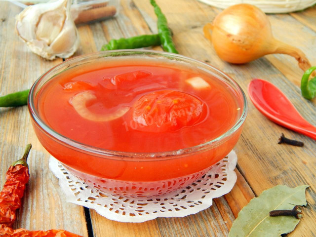 Помидоры в томатной пасте без уксуса