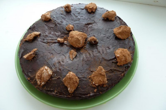 Торт трюфель с горьким шоколадом и сливками