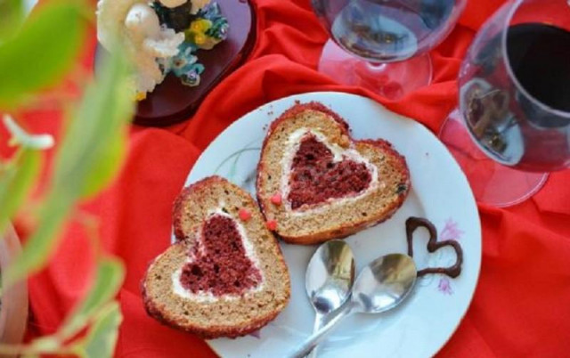 Рулет Бархатное Сердце на День Святого Валентина