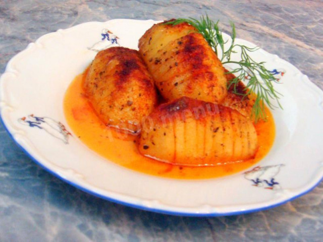 Картофель в апельсиновой глазури новогодний гарнир